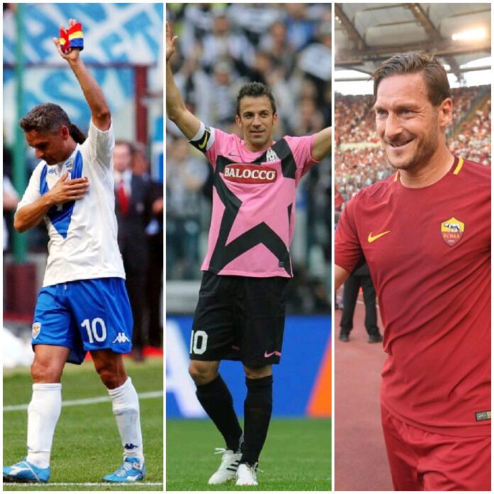 Baggio, Del Piero e Totti