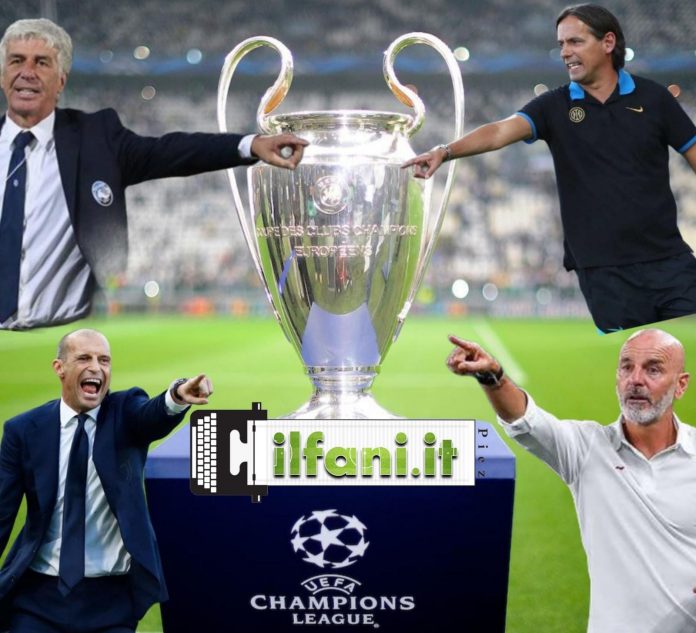 Gasperini, Inzaghi, Allegri e Pioli guidano le italiani all'assalto della Champions