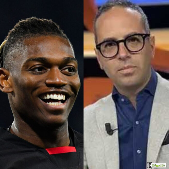 Il milanista Rafa Leao e il direttore di Sportitalia Michele Criscitiello protagonisti